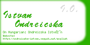 istvan ondreicska business card